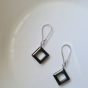 Handmade Hematite Beaded Drop Earrings